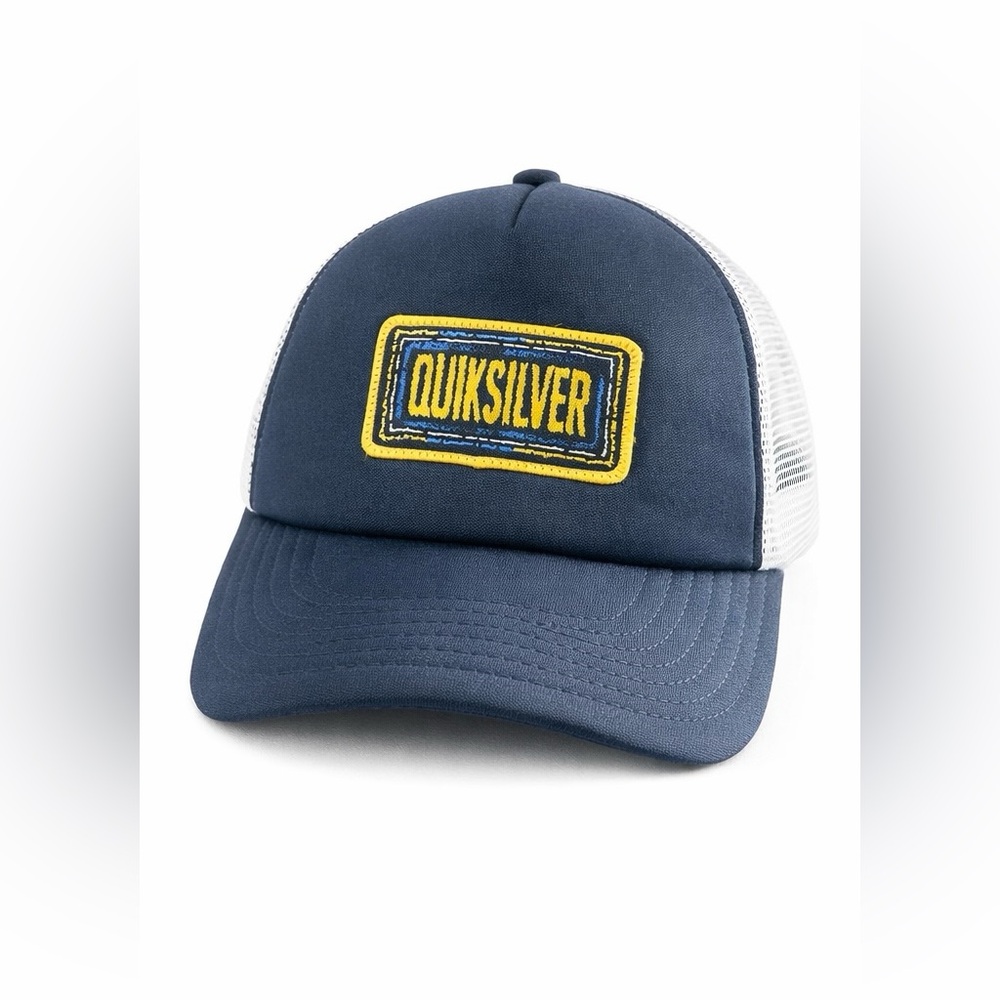Quiksilver Boy's Sneaky Peak Trucker Hat - Navy Blazer 55cm - Picture 2 of 8